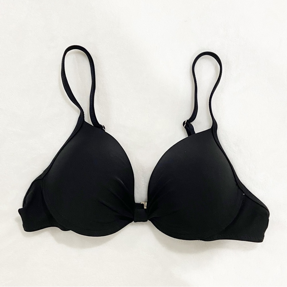 Black Bikini Swimsuit Push Up Top S NEW